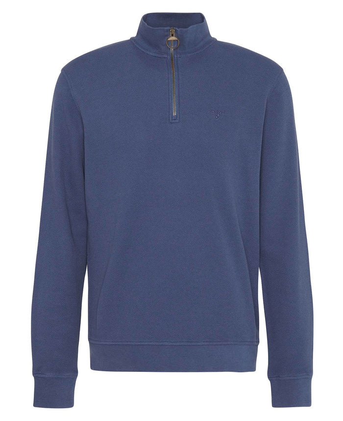 Pique Half Zip-Sweatshirt in Oceana