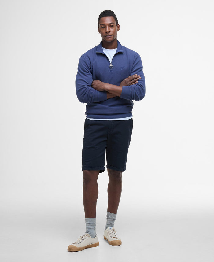 Pique Half Zip-Sweatshirt in Oceana