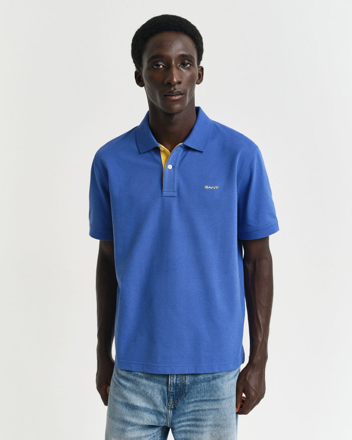 Piqué Polo in Rich Blue