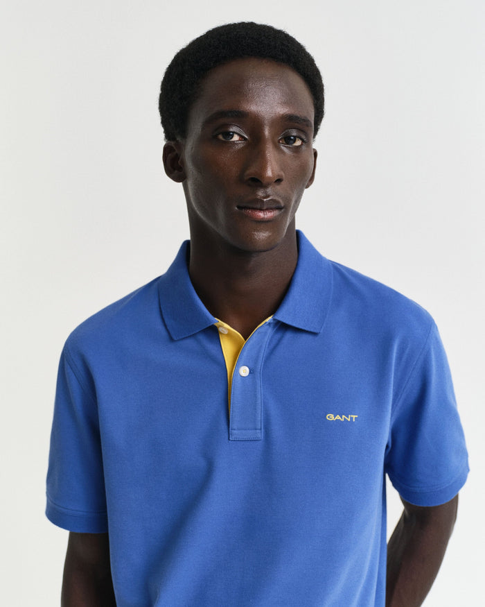 Piqué Polo in Rich Blue