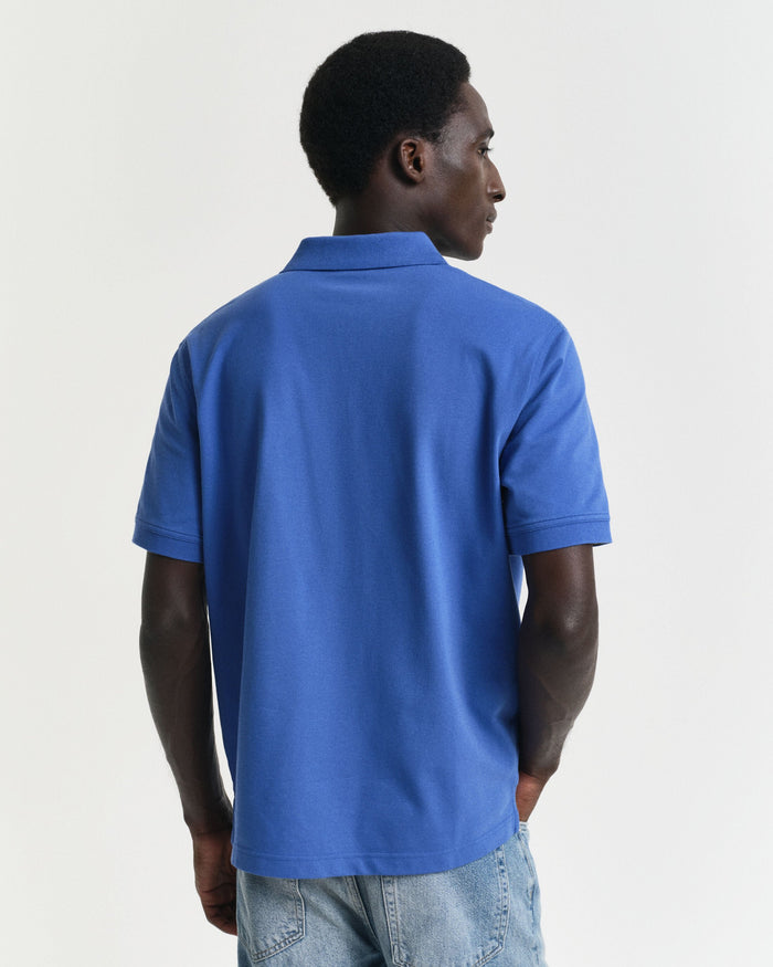Piqué Polo in Rich Blue