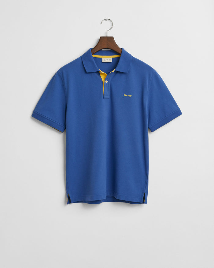 Piqué Polo in Rich Blue