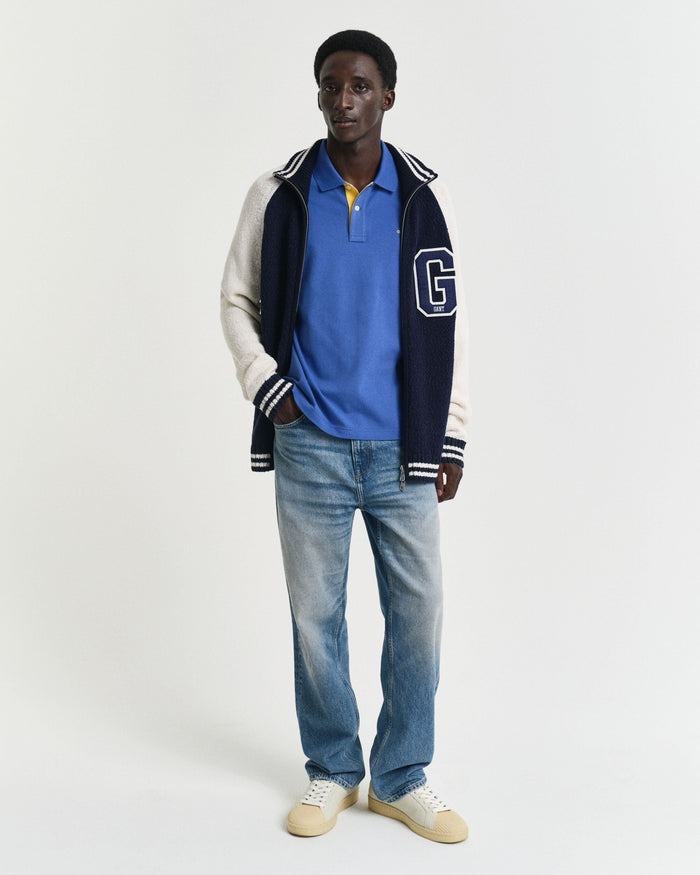 Piqué Polo in Rich Blue