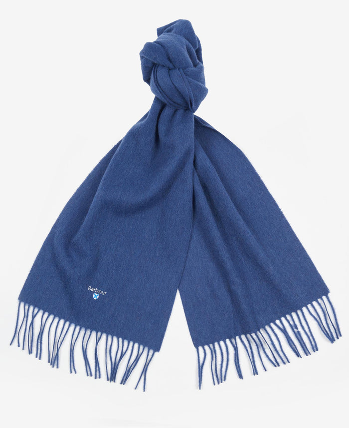 Plain Lambswool Scarf in Navy