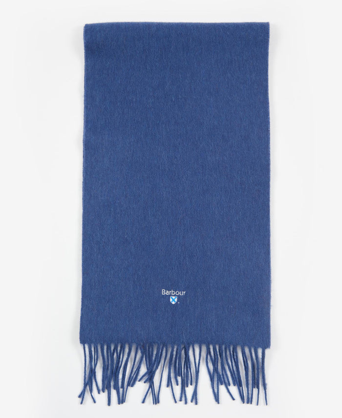 Plain Lambswool Scarf in Navy
