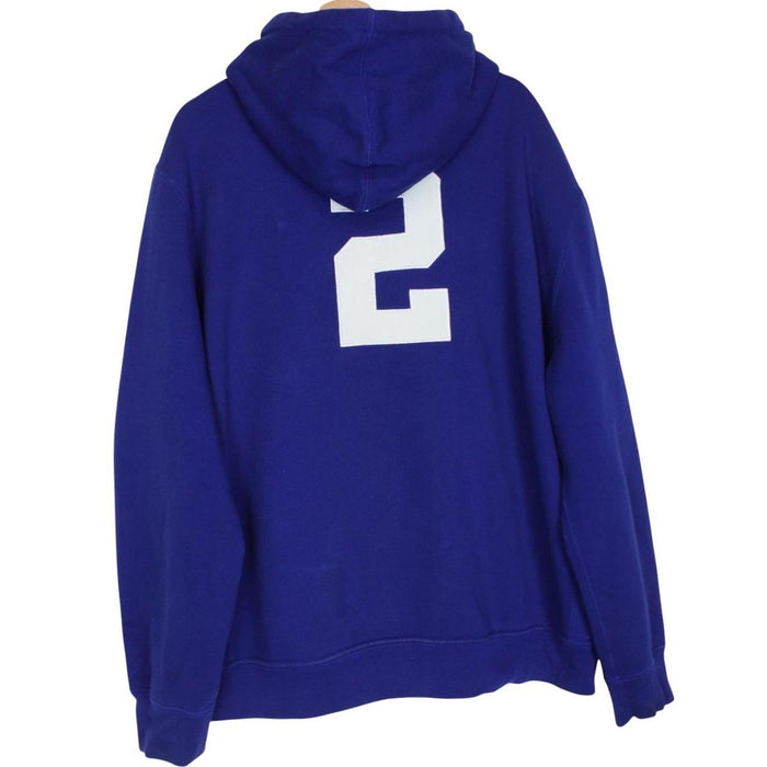 Polo Ralph Lauren blue hoodie with Big Pony logo, full zip, cotton material.