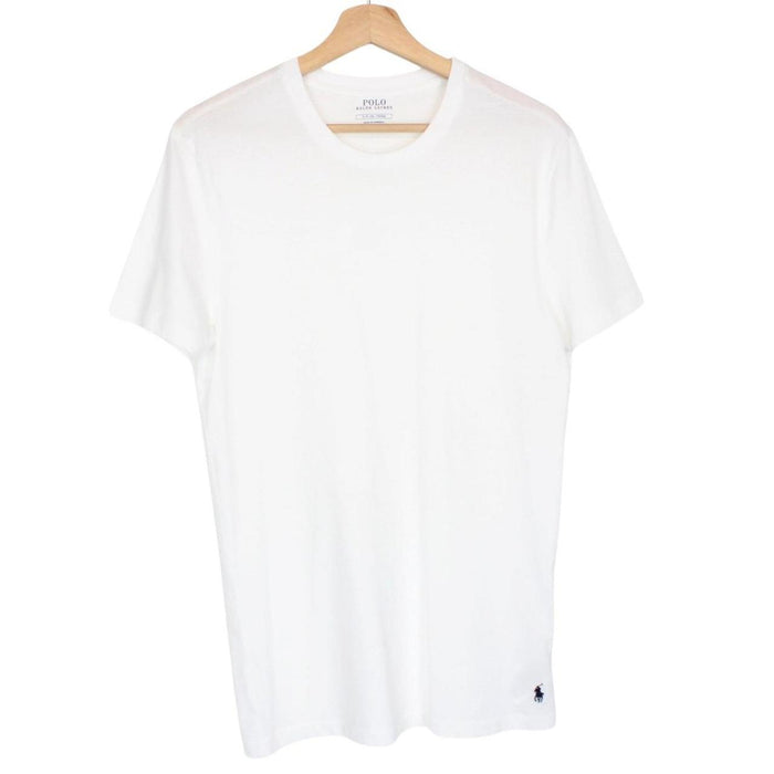Polo Ralph Lauren white short sleeve cotton t-shirt with pocket and embroidered logo.
