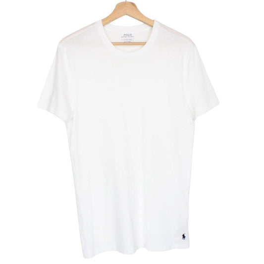 Polo Ralph Lauren white short sleeve cotton t-shirt with pocket and embroidered logo.