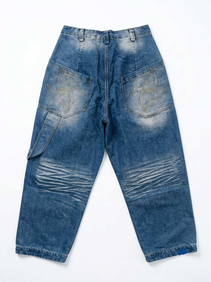 Pop Zip Denim Pant — jeans in blue | CRUX