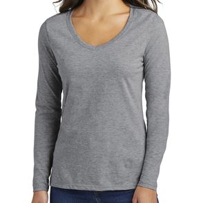 Port & Company Women’s Long Sleeve Fan Favorite V-Neck Tee