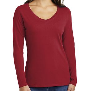 Port & Company Women’s Long Sleeve Fan Favorite V-Neck Tee