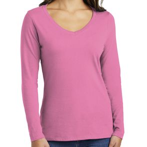 Port & Company Women’s Long Sleeve Fan Favorite V-Neck Tee