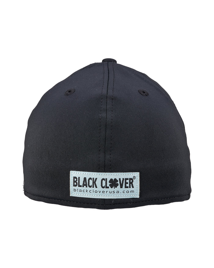 Premium Clover 187 Black Fitted Performance Hat