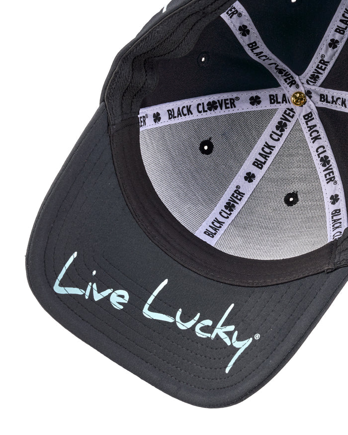 Premium Clover 187 Black Fitted Performance Hat