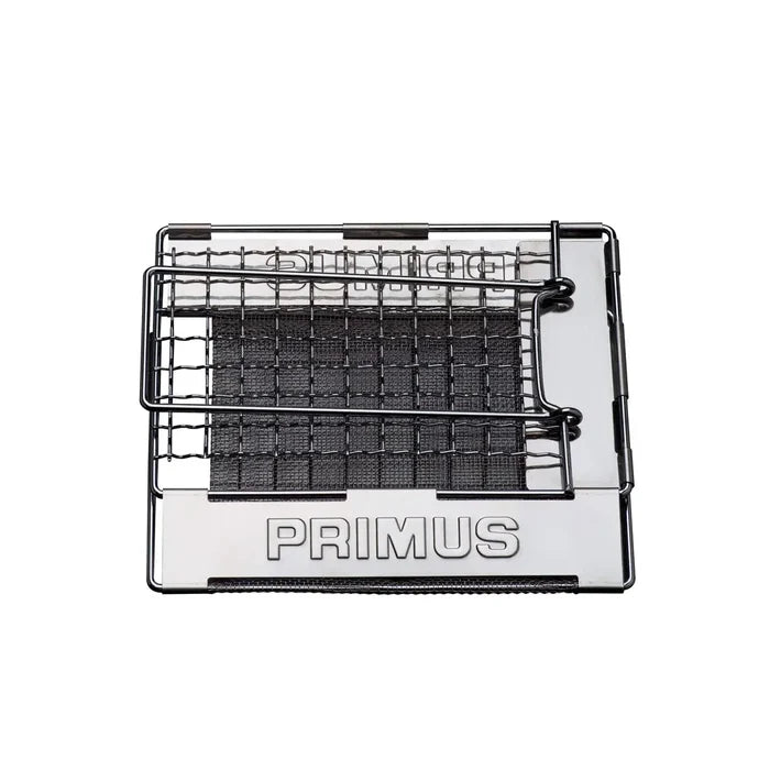 Primus toaster collapsed ready for packing on a white background