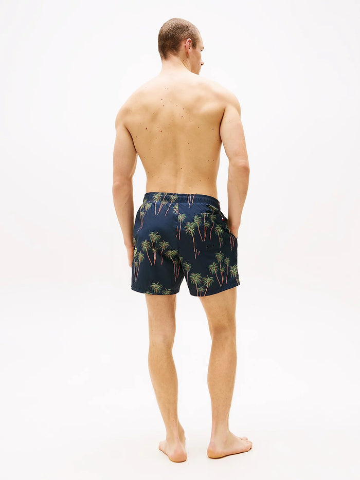 Print Mid Length Swim Trunks in Palm