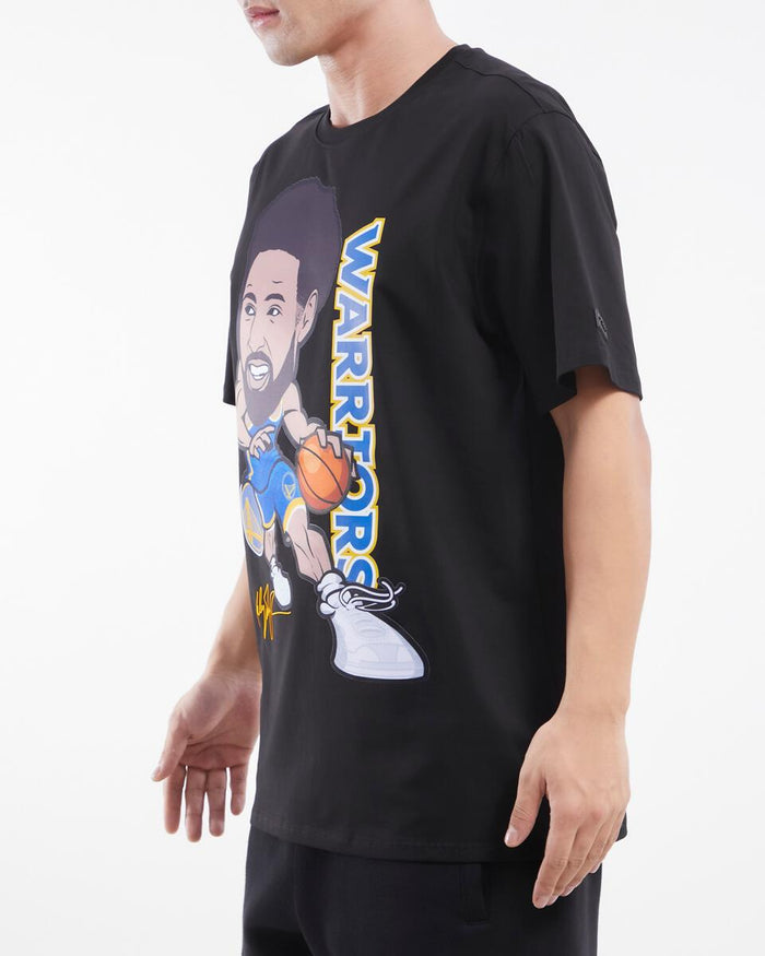 Pro Standard Golden State Warriors Thompson #11 black T-shirt featuring team logo and player number on front.