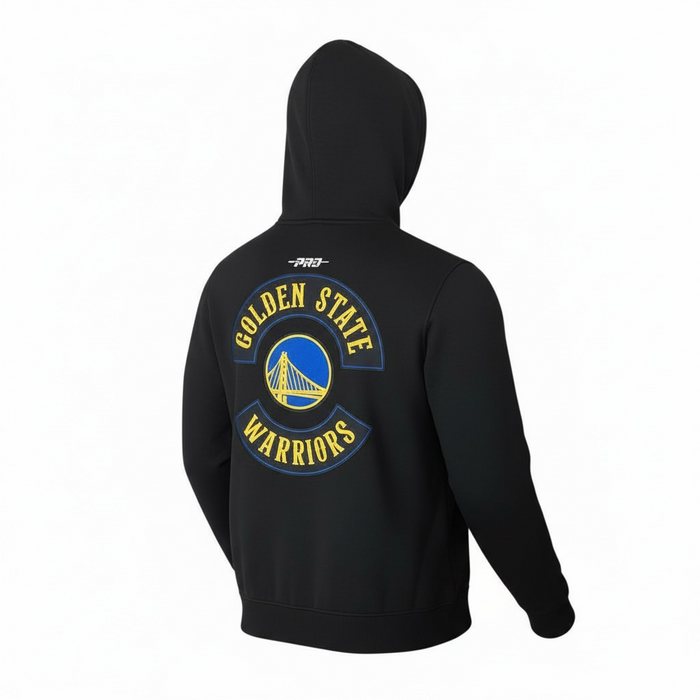 Black Pro Standard Golden State Warriors "Born For Sport" hoodie with front logo and comfortable fit.