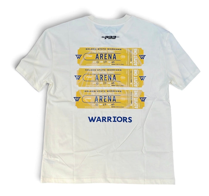 Pro Standard Golden State Warriors 'Home Team' Drop Shoulder T-Shirt in Eggshell