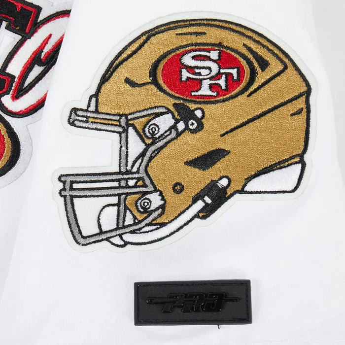 White Pro Standard San Francisco 49ers City Ransom T-shirt featuring team logo and graphic design on front.