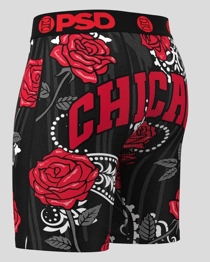 PSD 'Chi Roses' boxers in multi-color with floral rose pattern, comfortable men's underwear from PSD Underwear.