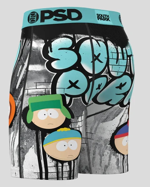 PSD Underwear Southpark Streets boxers featuring colorful Southpark cartoon design on comfortable fabric.