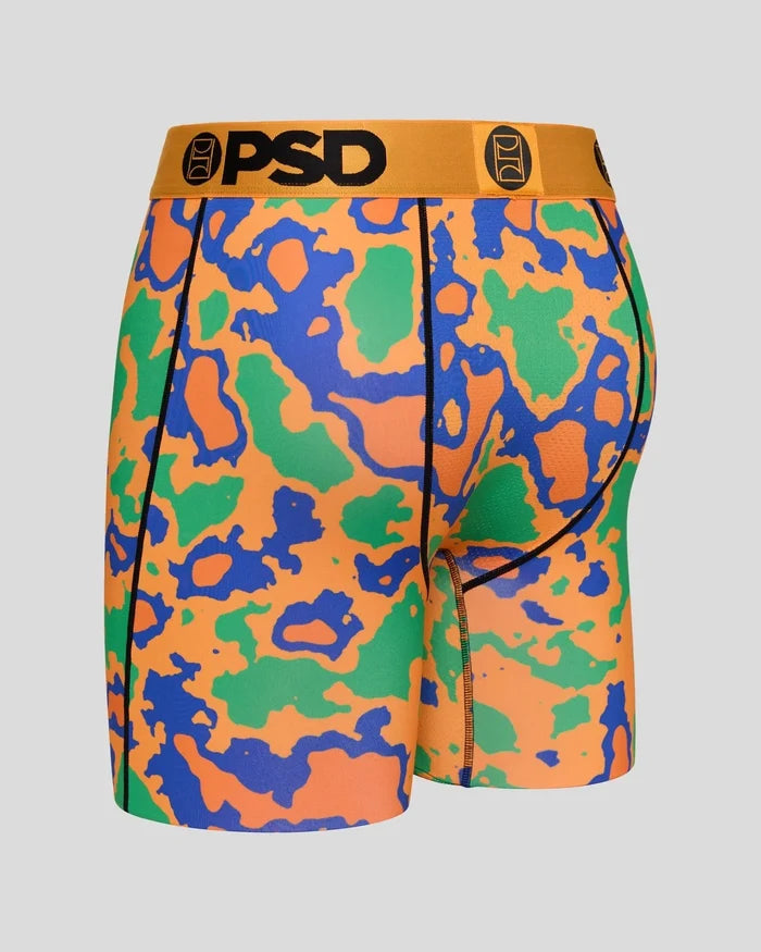 PSD Warface Earf boxers with colorful camouflage pattern, men's underwear accessory by PSD Underwear.