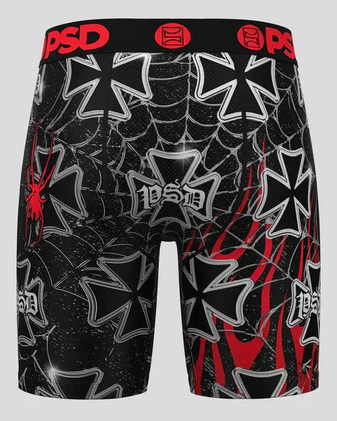 PSD Underwear Widow Boxer shorts in multi-color with bold waistband and graphic design, casual men's underwear accessory.