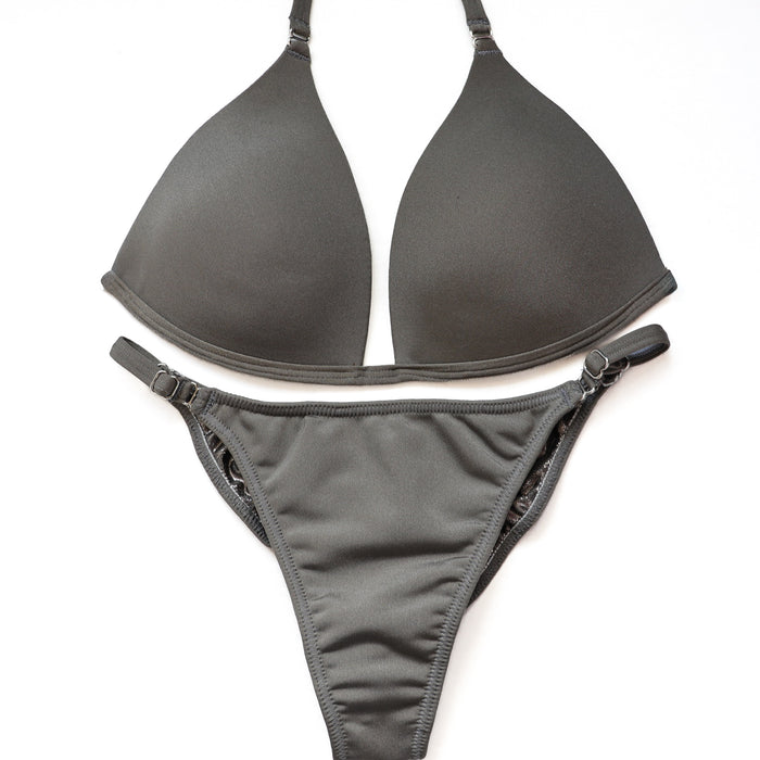 QS ST: Matte Gray Fit Model Suit. Medium Molded/Fit Model 1.