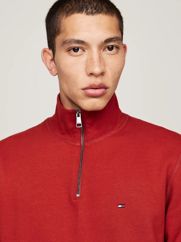 Quarter-Zip Fleece Sweatshirt in Magma