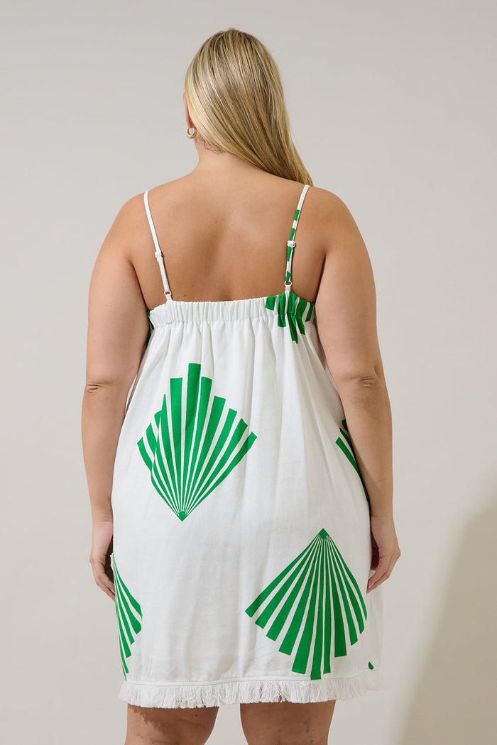 Quina Shift Mini Dress Fan Breeze Curve