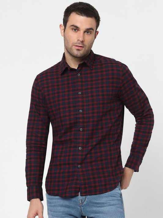 Red Check Full Sleeves Shirt