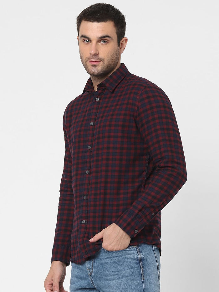 Red Check Full Sleeves Shirt