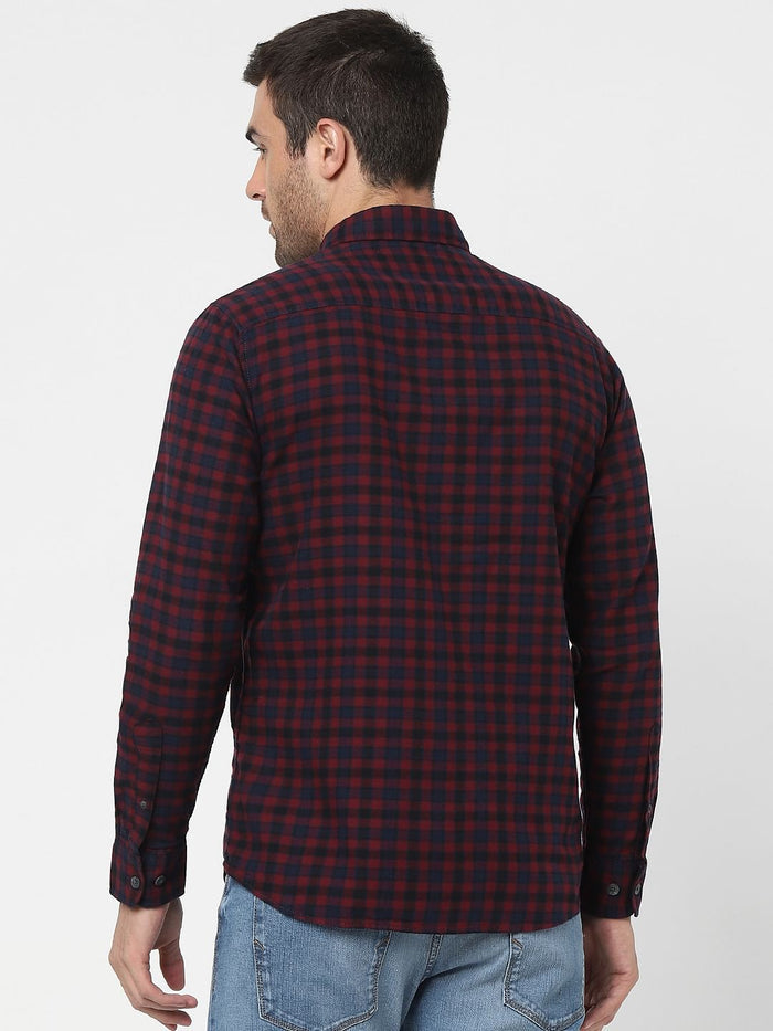 Red Check Full Sleeves Shirt