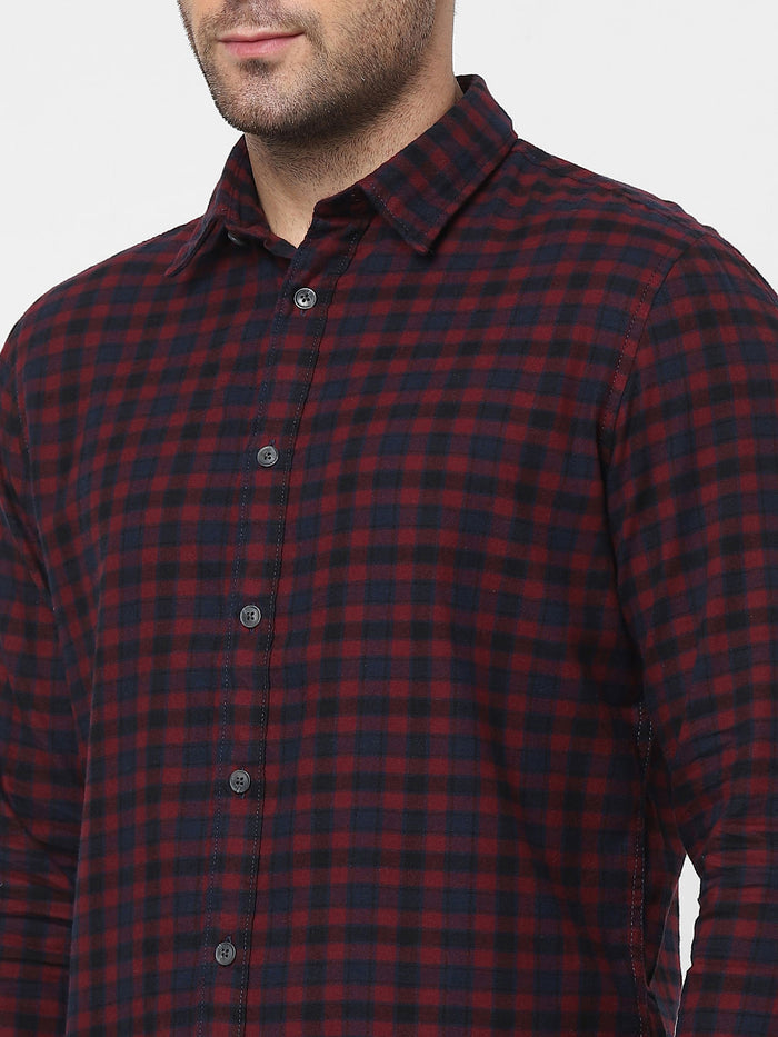 Red Check Full Sleeves Shirt