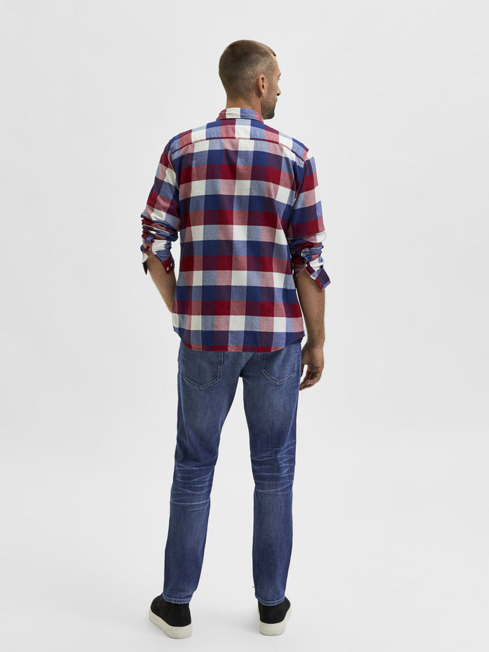 Red Flannel Checked Full Sleeves Shirt