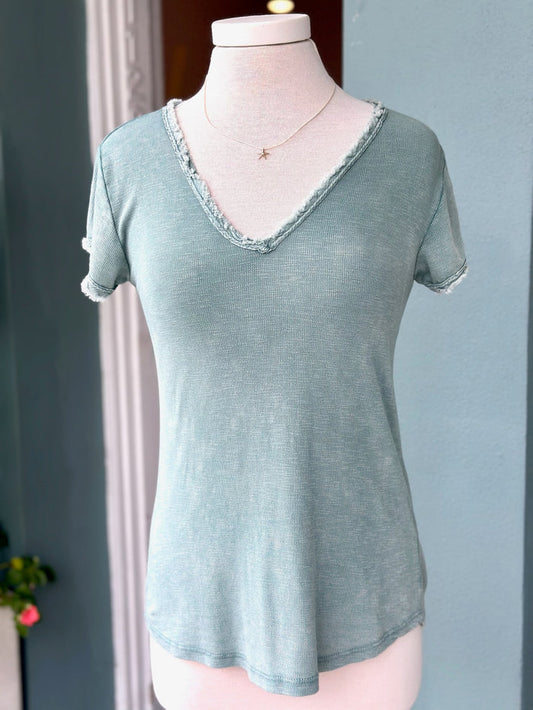 Reece Raw Edge in Caribbean Sage