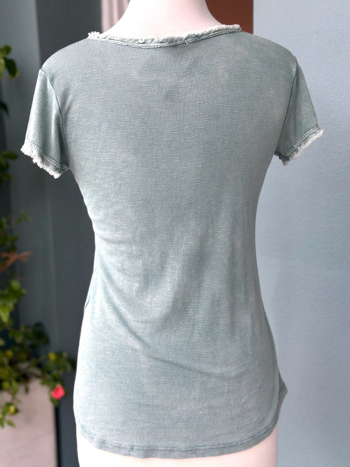 Reece Raw Edge in Caribbean Sage