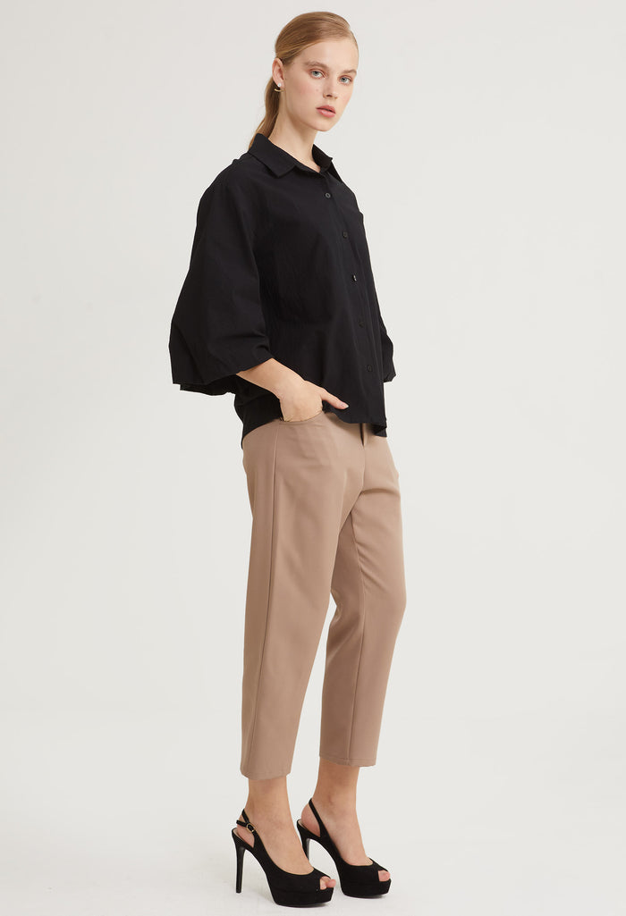 Regal Flare Button-Up Top