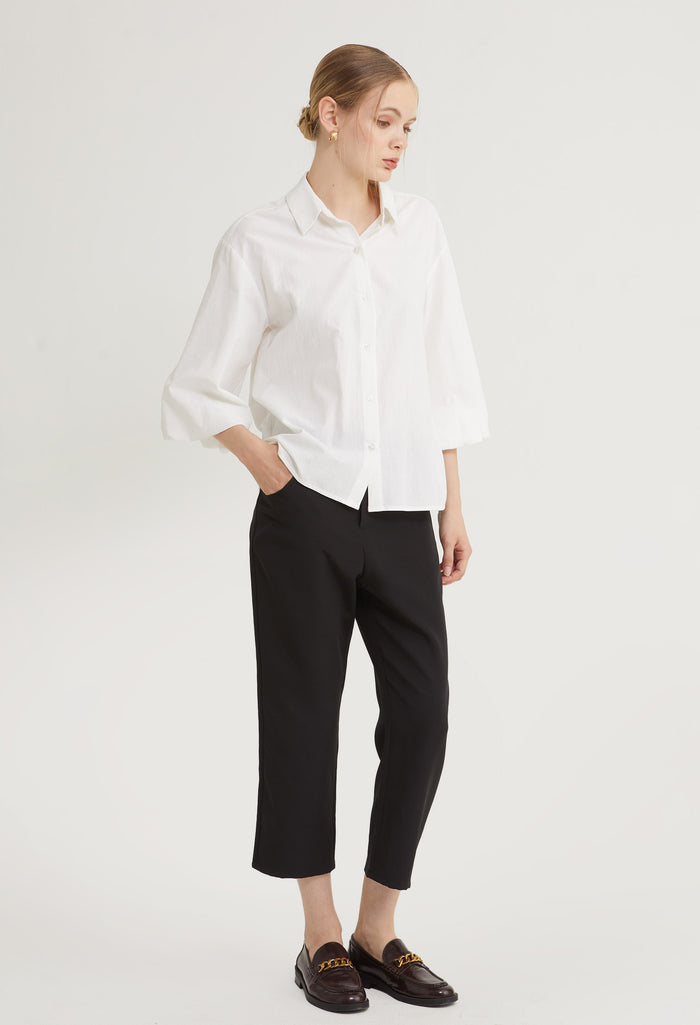 Regal Flare Button-Up Top