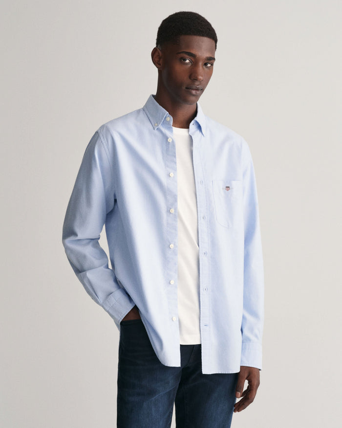 Regular Fit Oxford Shirt in Light Blue