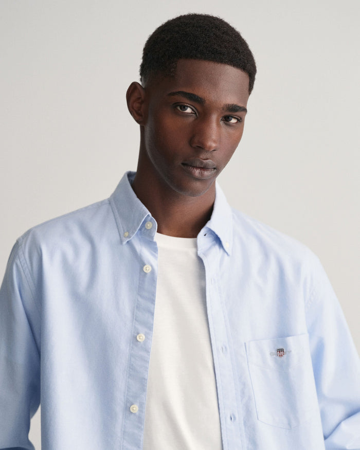 Regular Fit Oxford Shirt in Light Blue