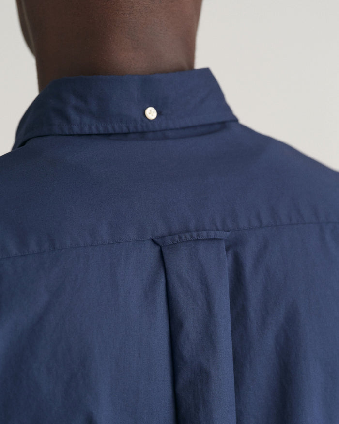 Regular Fit Poplin Shirt in Marine
