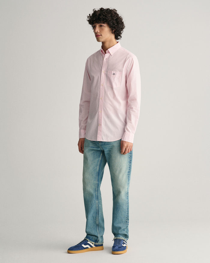 Regular Fit Poplin Shirt in Pink