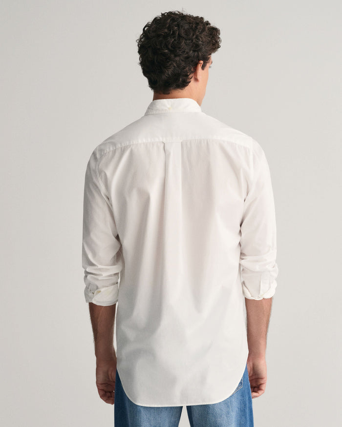 Regular Fit Poplin Shirt in White