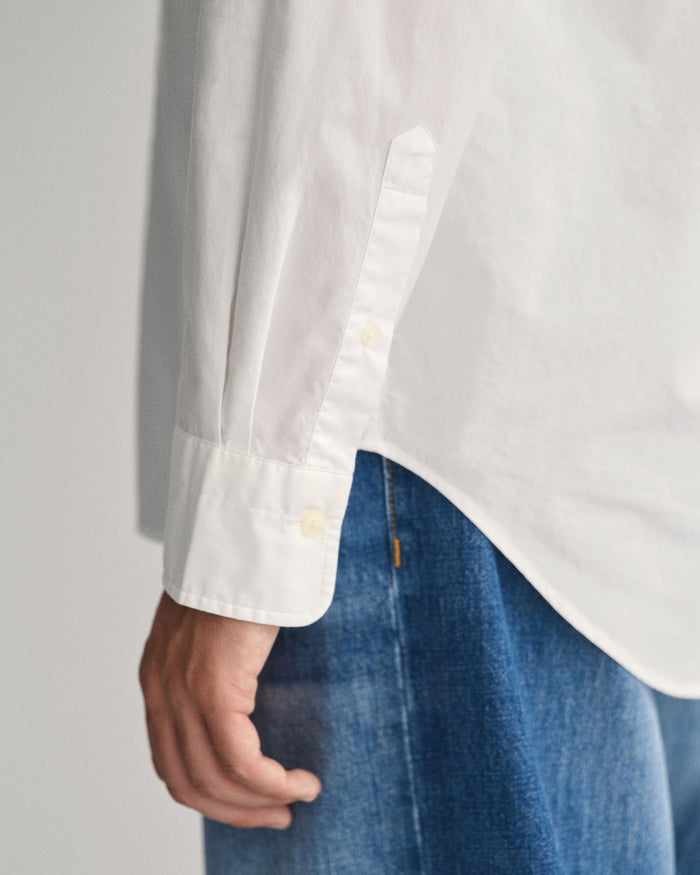 Regular Fit Poplin Shirt in White