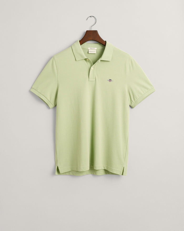 Regular Fit Shield Piqué Polo Shirt in Matcha