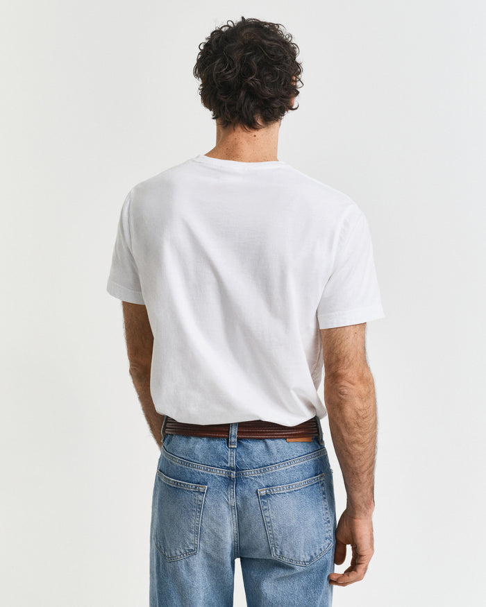 Regular Fit Shield Tee in White