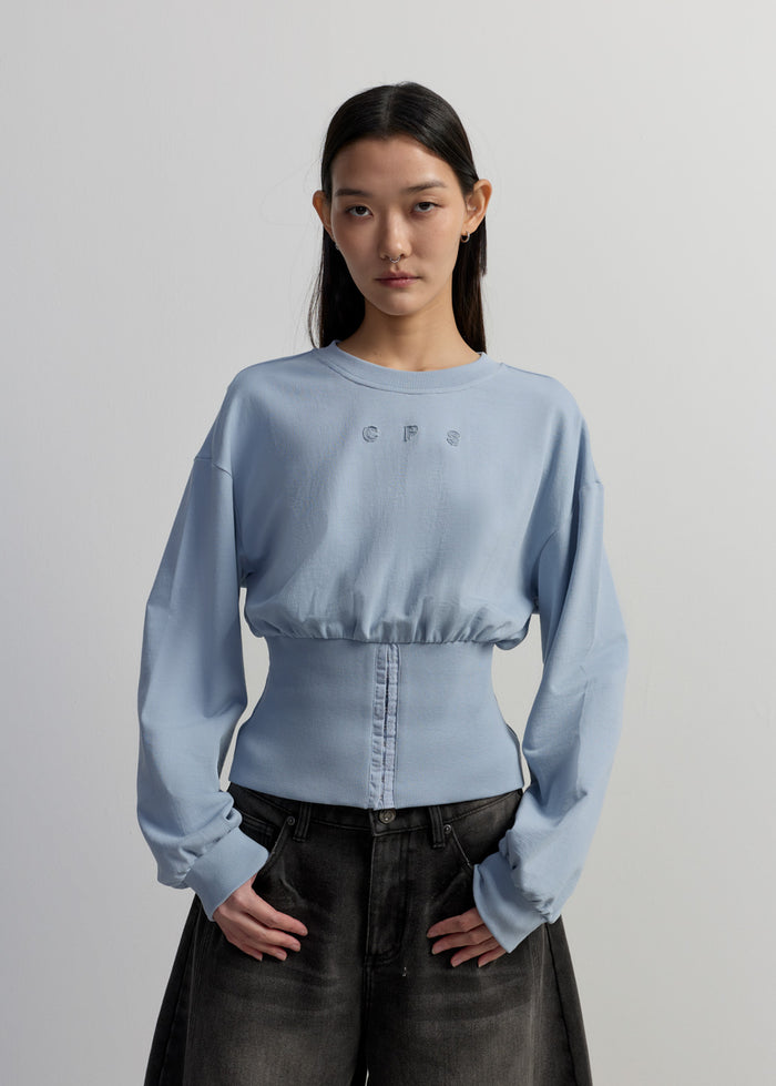 RELAXED FIT CORSET SWEATSHIRT