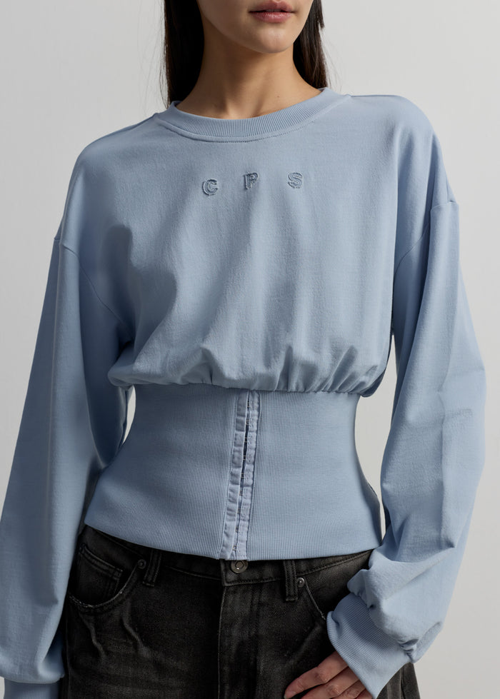 RELAXED FIT CORSET SWEATSHIRT